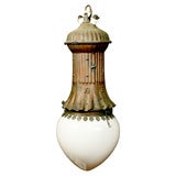 Antique Early Electric Street Light with Acorn Glass