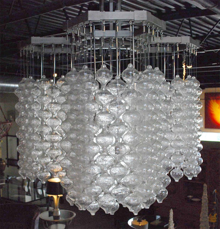 Austrian MAGNIFICENT KALMAR CASCADING GLASS BALL CHANDELIER