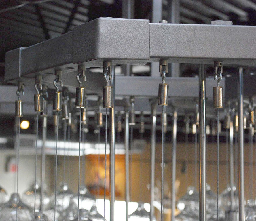 20th Century MAGNIFICENT KALMAR CASCADING GLASS BALL CHANDELIER