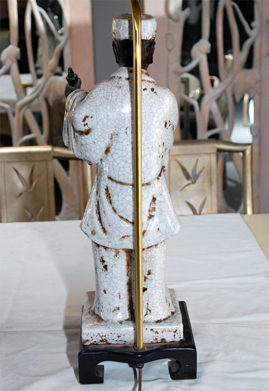 Silk PAIR OF ASIAN FIGURINE LAMPS BY FANTONI