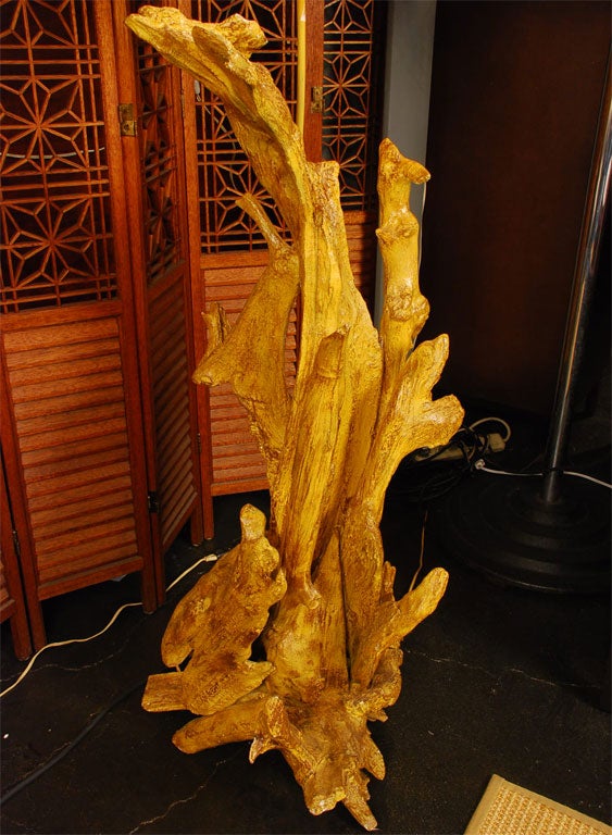 Rustic Mid-century Driftwood Floor Lamp