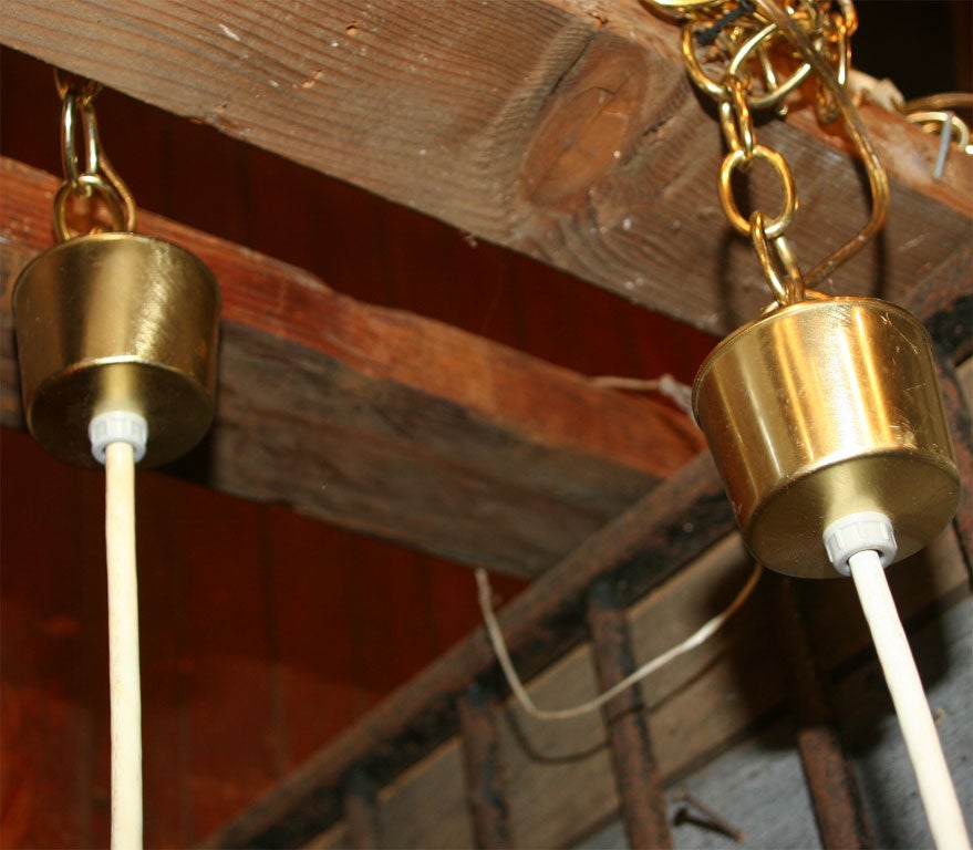 Pair of Cylindrical Hanging Lights For Sale 2