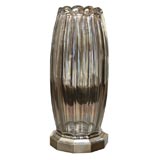 French Art deco cut crystal Vase