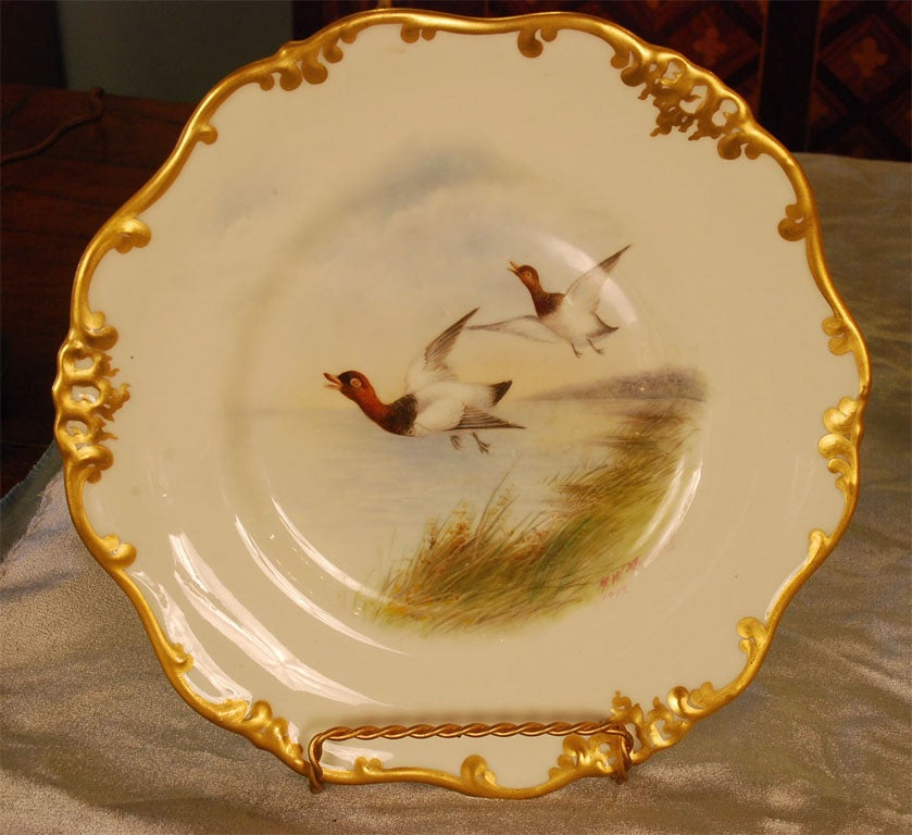 Set of Twelve Doulton Hand-Painted Bird Plates 2