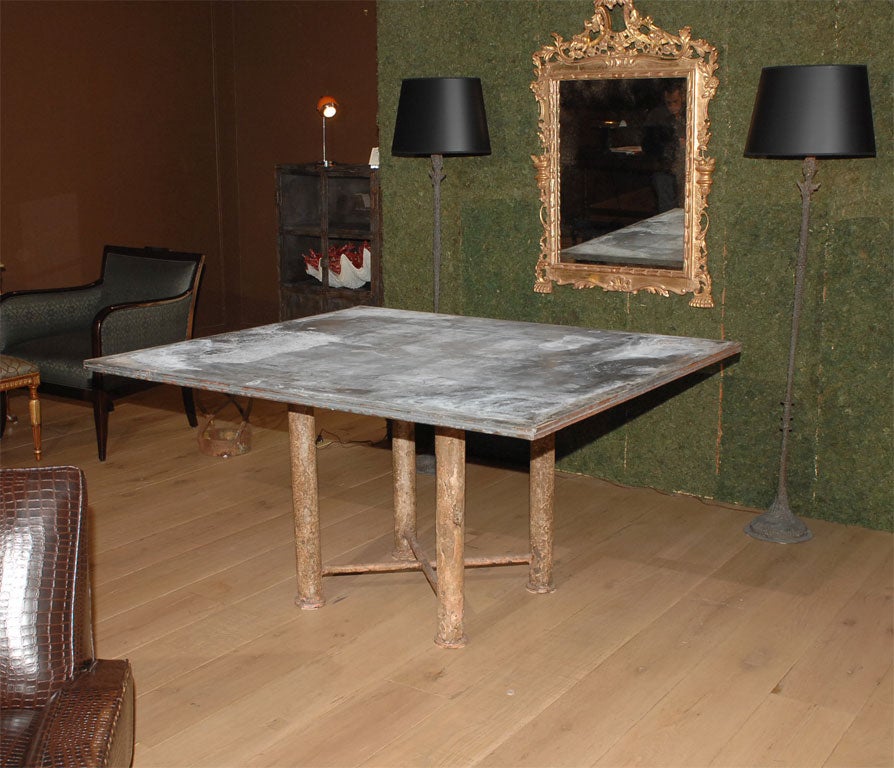 Zinc Top Dining Table