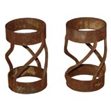 Antique Industrial "Spring" Form Drink Tables