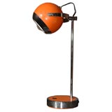 Single Orange Metal Task Lamp
