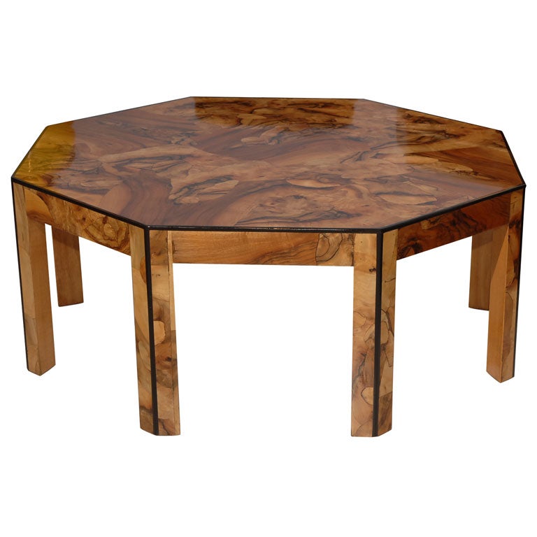 Italian Burl Coffee Table at 1stDibs