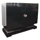 1940's Black Lacquered Cabinet in the Manner of James Mont