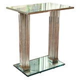 Art Deco Mirrored and Glass Rod Side Table Art Deco Mirrored and Glass Rod Side Table