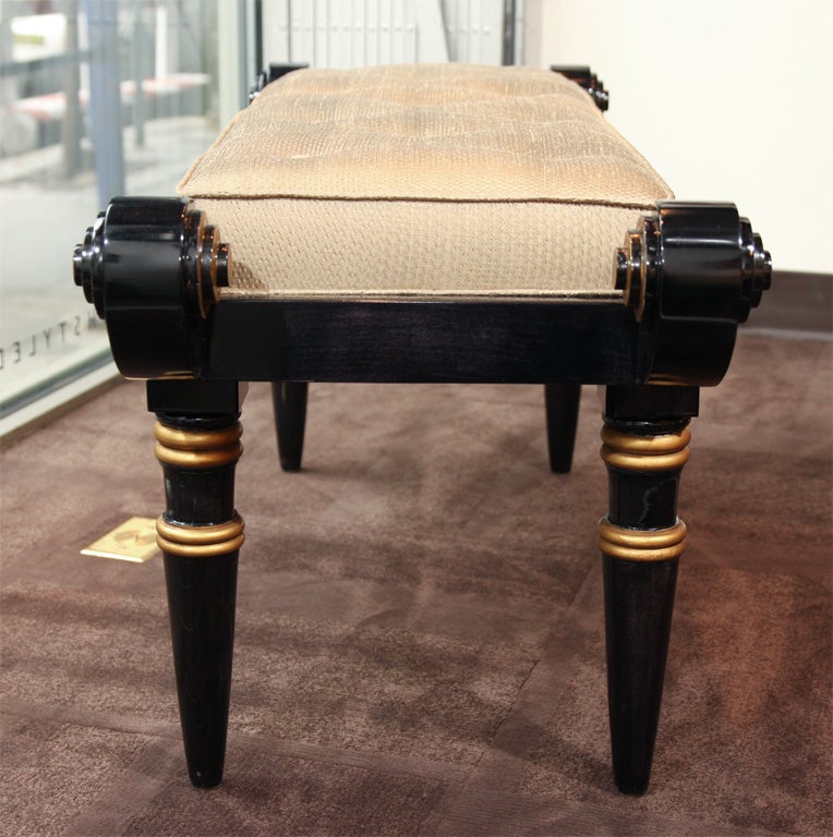 1940's Hollywood Regency Bench with Scroll Design 4