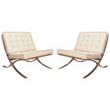 Early pair of Barcelona chairs