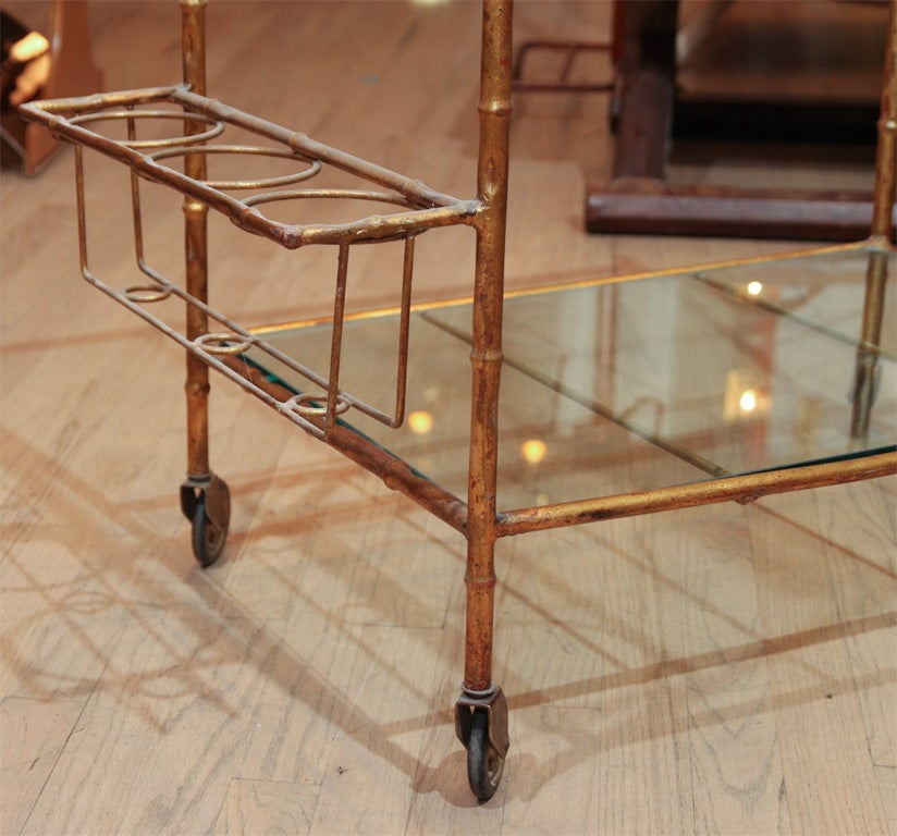 Gilt Elegant faux bamboo bar