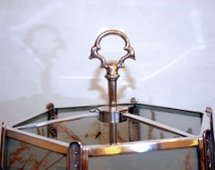 Pairpoint Table Lamp Art Deco silver plate with butterflies behind glass