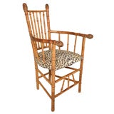 Antique 19th century English Bamboo  Arm Chair with Roots