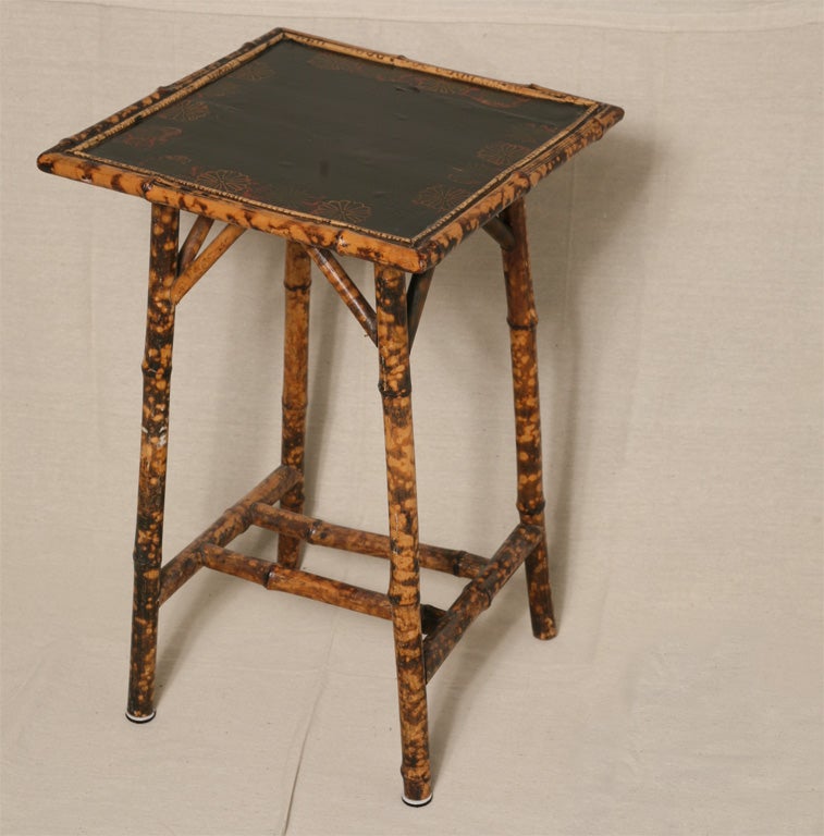 19th Century English Bamboo Table with Japanning