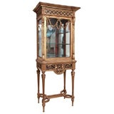 19th Century French Gilt Wood Curio Cabinet