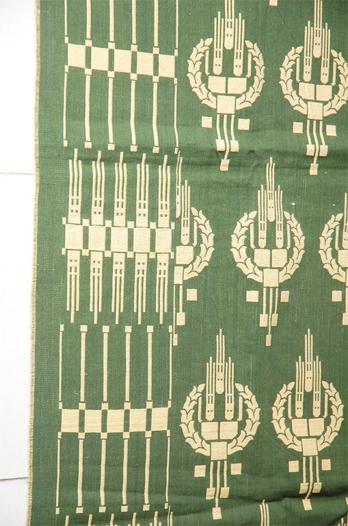 20th Century Secessionist/Art Deco Fabric Panel