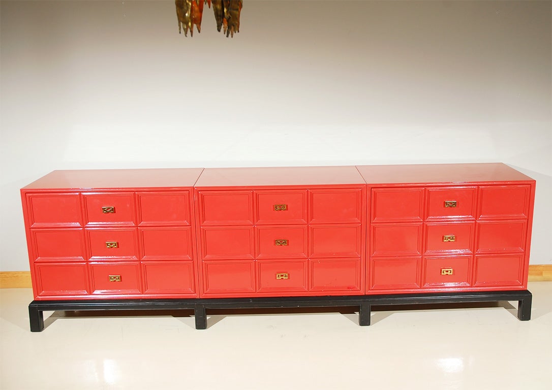 Lacquered Sideboard By Henredon