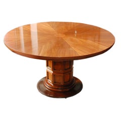 Fabulous Solid Walnut sunburst top dining table by Widdicomb