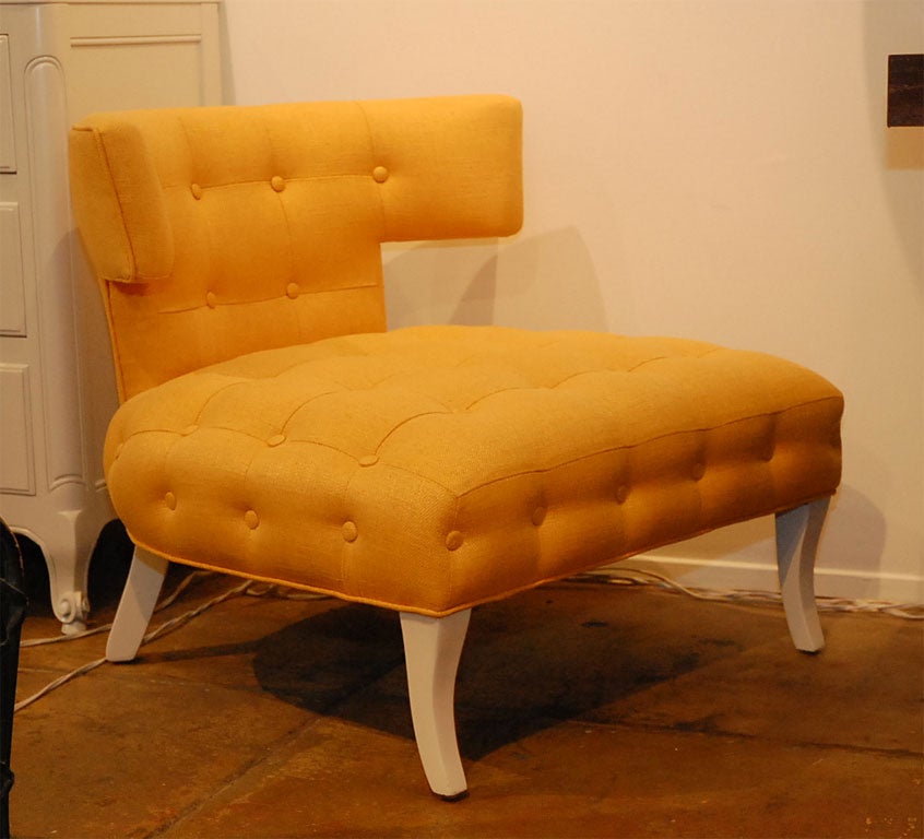 American Striking Klismos slipper chair in the style of W. Haines