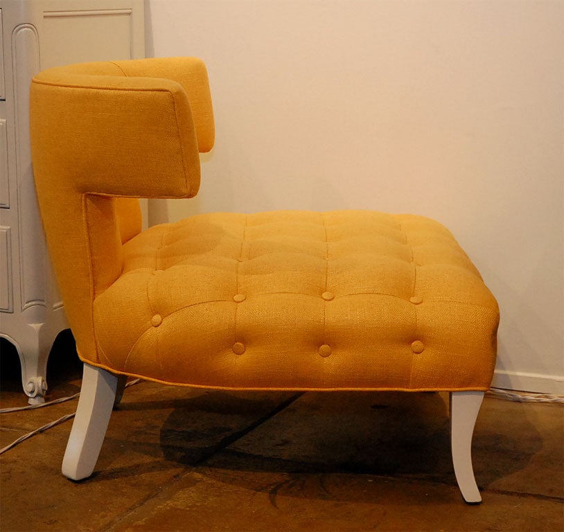 Mid-20th Century Striking Klismos slipper chair in the style of W. Haines