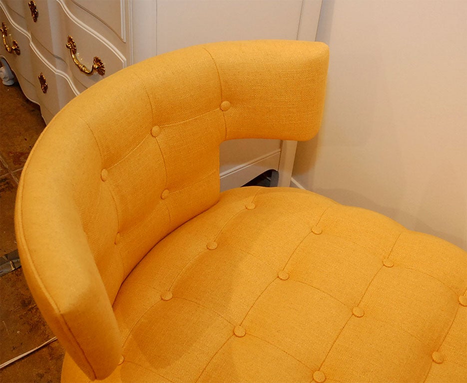 Striking Klismos slipper chair in the style of W. Haines 1