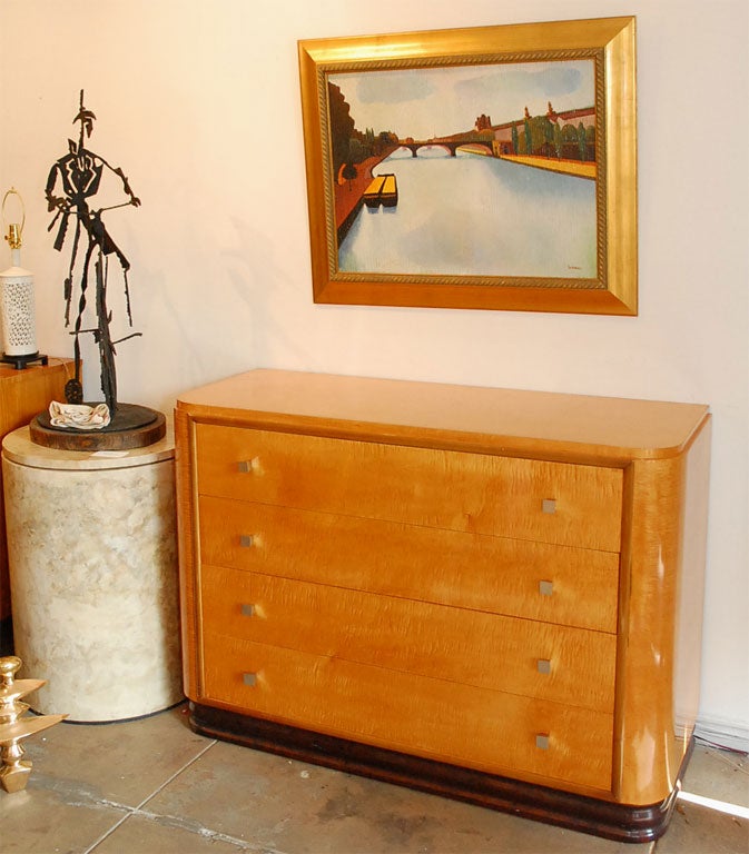 American Early Deco Bachelor's Chest with Nickel hardware by Widdicomb