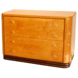 Early Deco Bachelor's Chest with Nickel hardware by Widdicomb