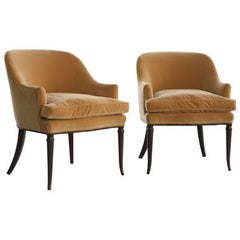 Rare pair of Lounge chairs by T.H. Robsjohn-Gibbings