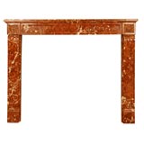 Louis XVI Style Rouge Marble Mantel