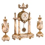 Japi Frere Portico Clock and Garniture