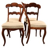 Set of Four Mahogany Bidermeier Chairs.