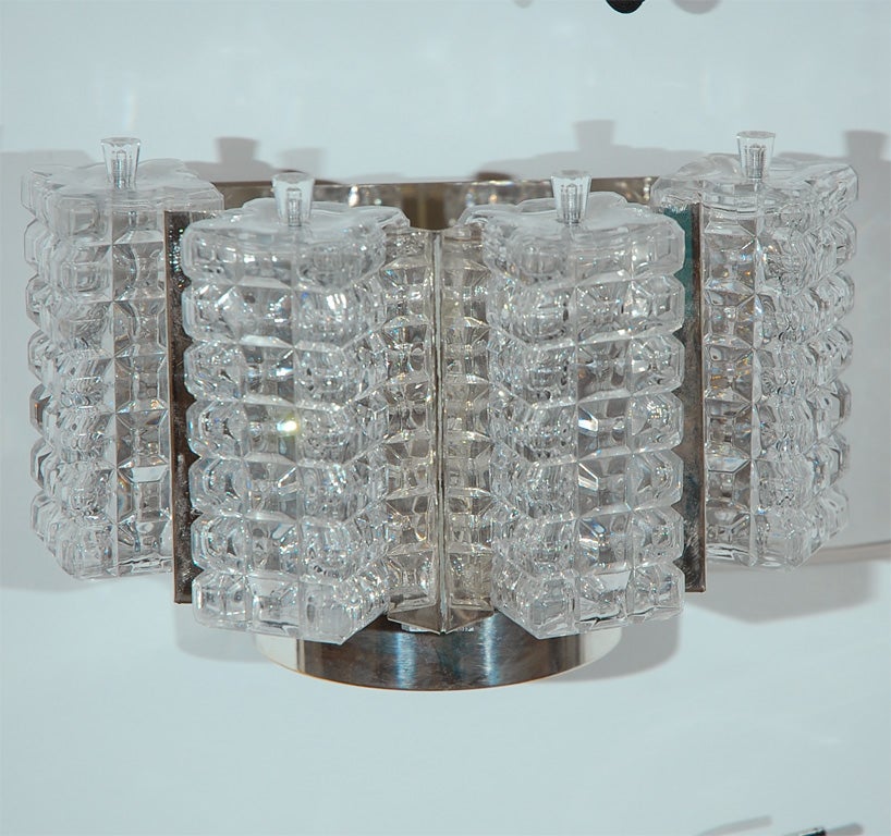 Pair of Crystal Austrolux Sconces