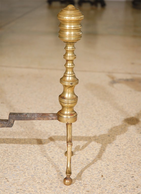 American Federal Brass Andirons 3