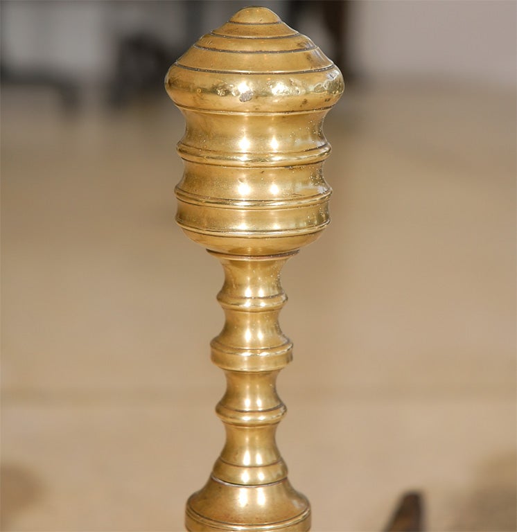 American Federal Brass Andirons 4