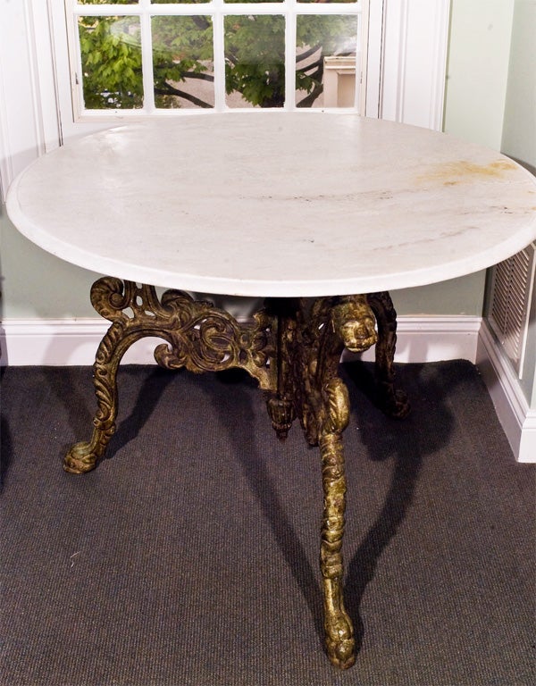 pair of cast iron table bases