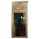Louis XVI Painted and Gilded Mirror with Musical Triumph