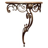 Hand Forged Iron Demi-lune Console