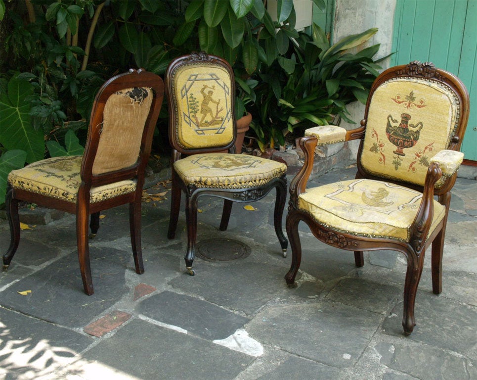 French Exceptional Louis-Philippe Rosewood Dining Chairs