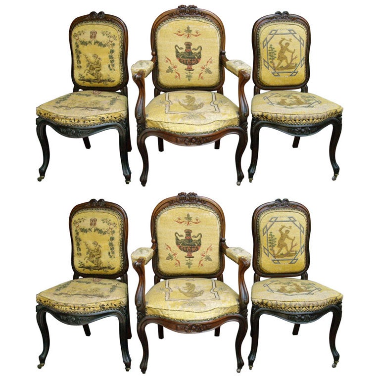 Exceptional Louis-Philippe Rosewood Dining Chairs