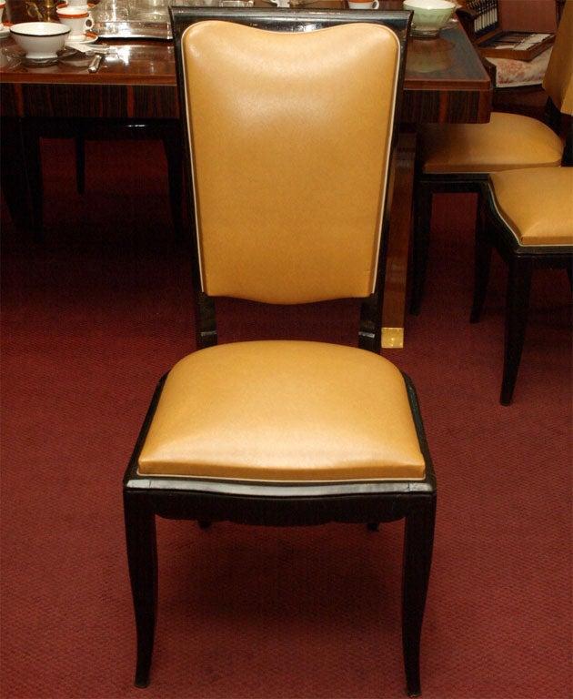 Art Deco Six French Art Moderne Dining Chairs