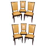 Six French Art Moderne Dining Chairs