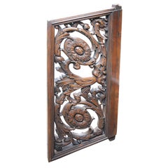 Antique Italian Walnut Architectual Carving