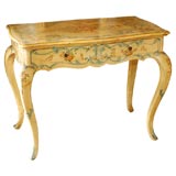 Venetian Painted Two Drawer Writing Table