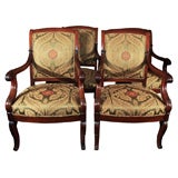 Set of Four French Empire Chairs