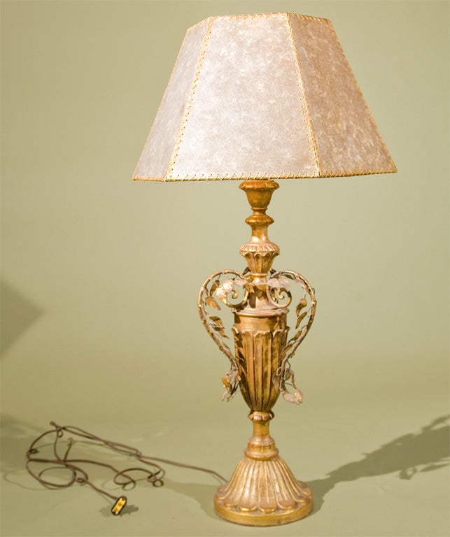 Vintage Italianate Gilt Table Lamp