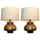 A Pair of Modernist brass Table Lamps