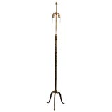 Scalloped Brass Floor Lamp by Bagues (No Shade)