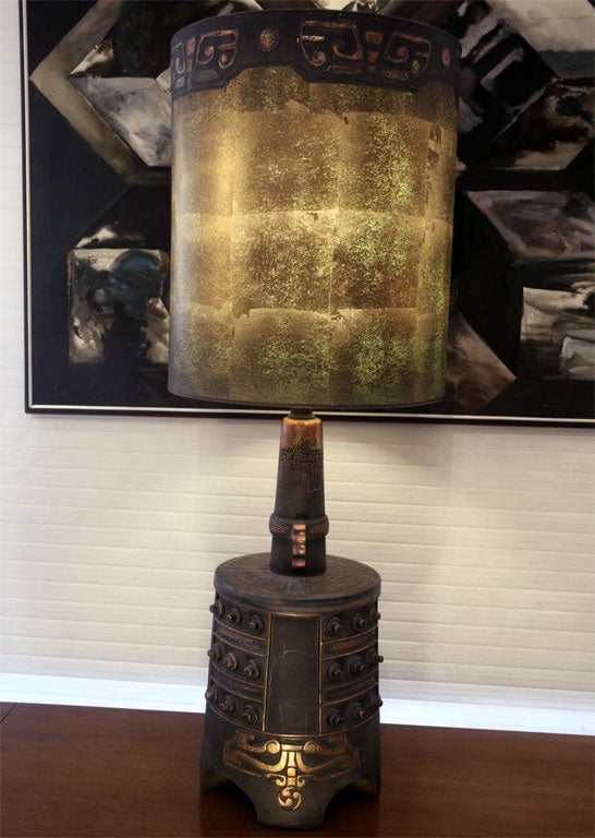 Monumental Mont style Chinese Bell Lamp